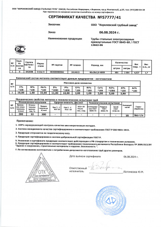 Труба профильная 40х20x2,0 Ст3сп 6000